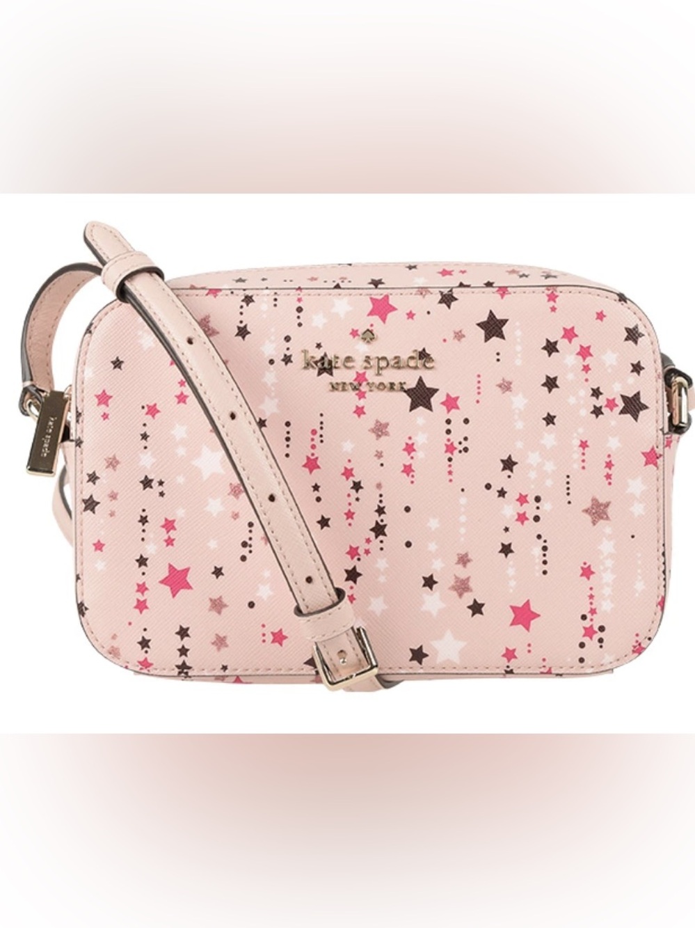 NWT Kate Spade | K4729 Staci Mini Camera Crossbody | Pink Multi/Twinkle Star